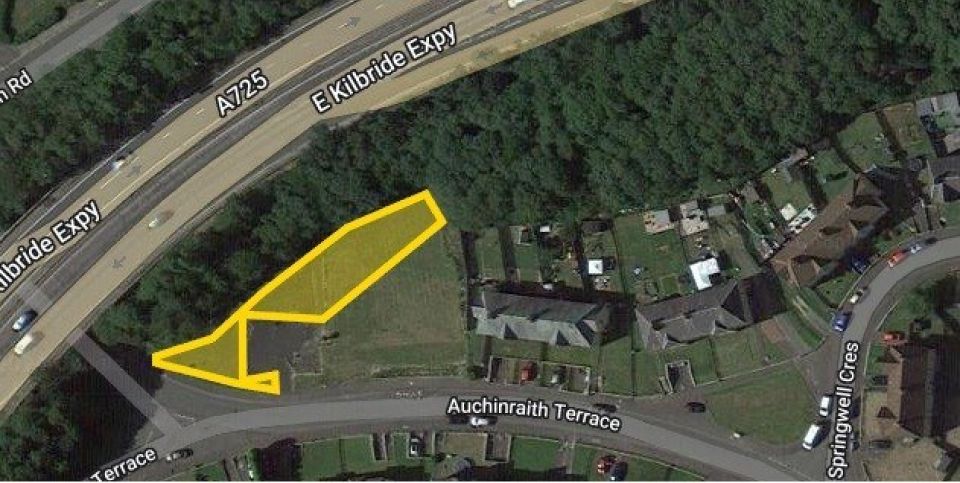 Greenspace adjacent to Ballantrae Road in Blantyre